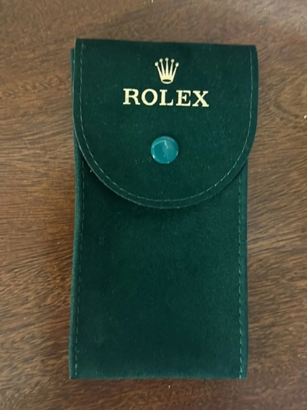 Rolex Watch Storage Travel Service Pouch Green Suede